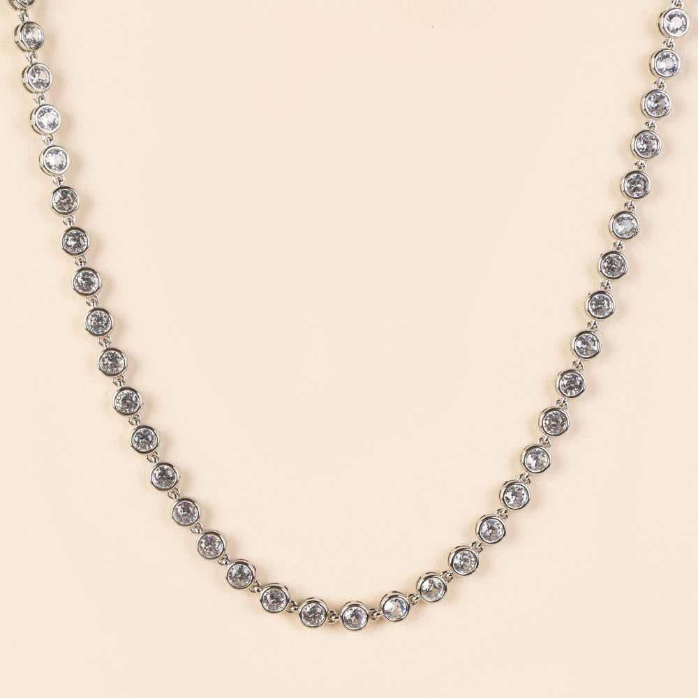 COLLANA GIROCOLLO CON STRASS ROTONDI