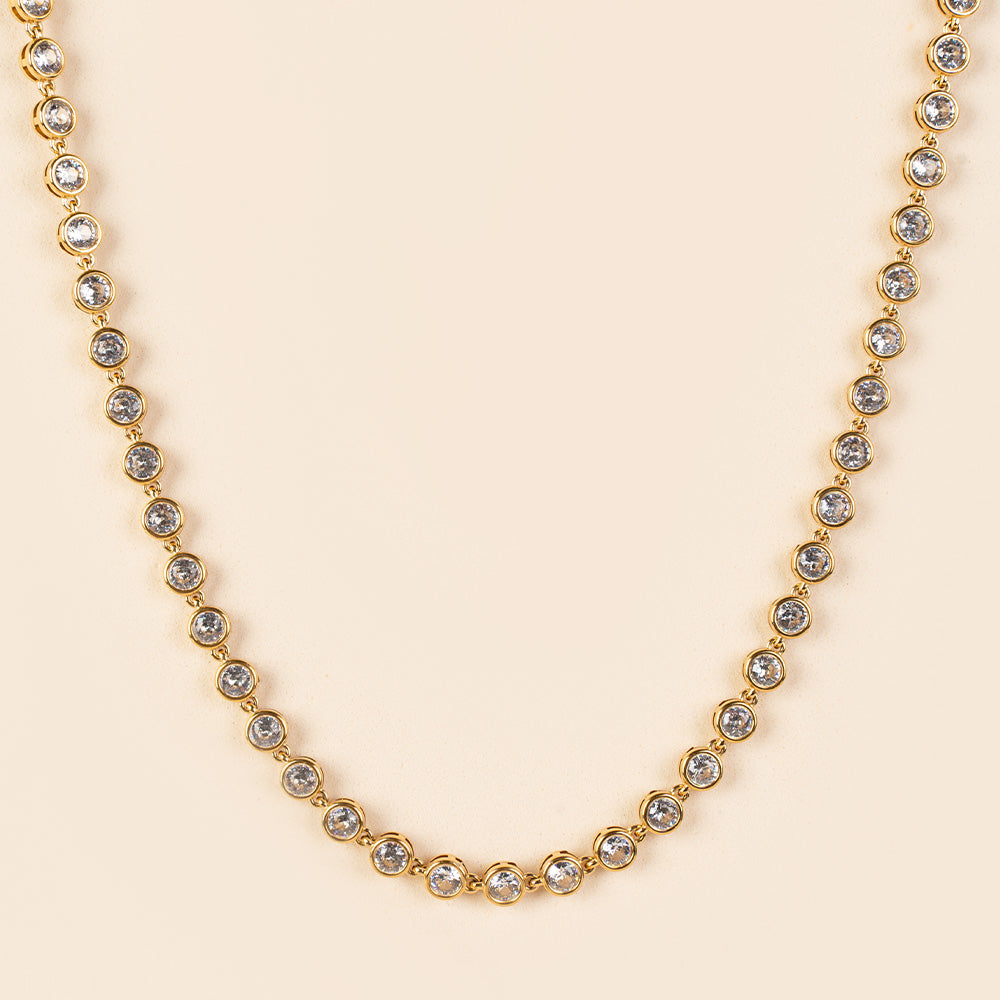 COLLANA GIROCOLLO CON STRASS ROTONDI