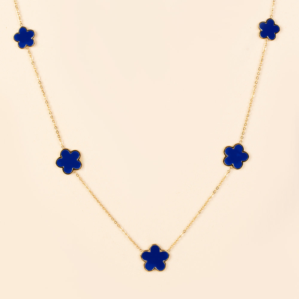 COLLANA LUNGA A CATENA CON FIORI