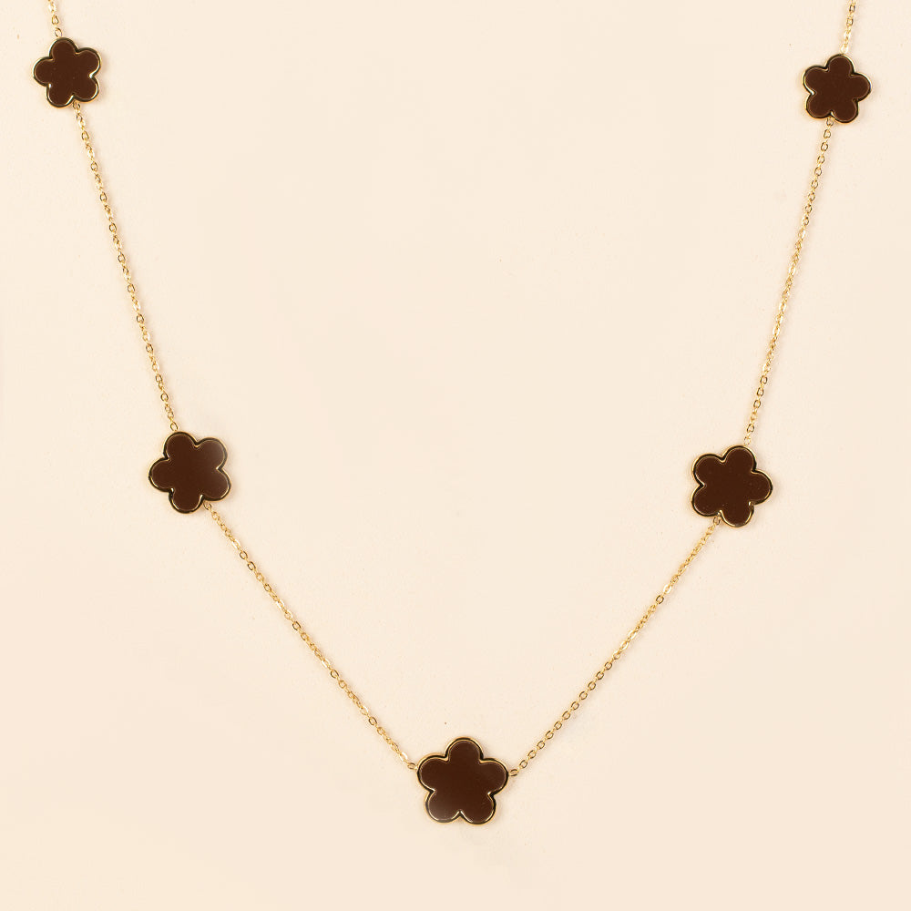 COLLANA LUNGA A CATENA CON FIORI