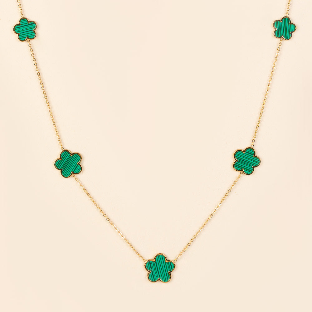 COLLANA LUNGA A CATENA CON FIORI