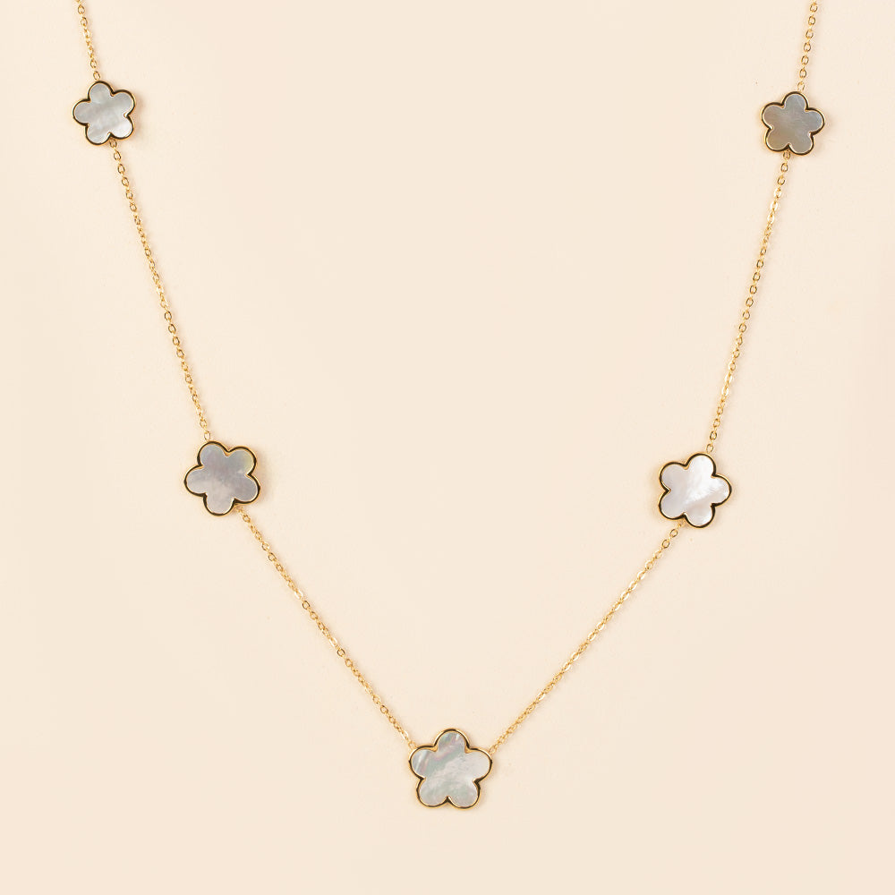 COLLANA LUNGA A CATENA CON FIORI