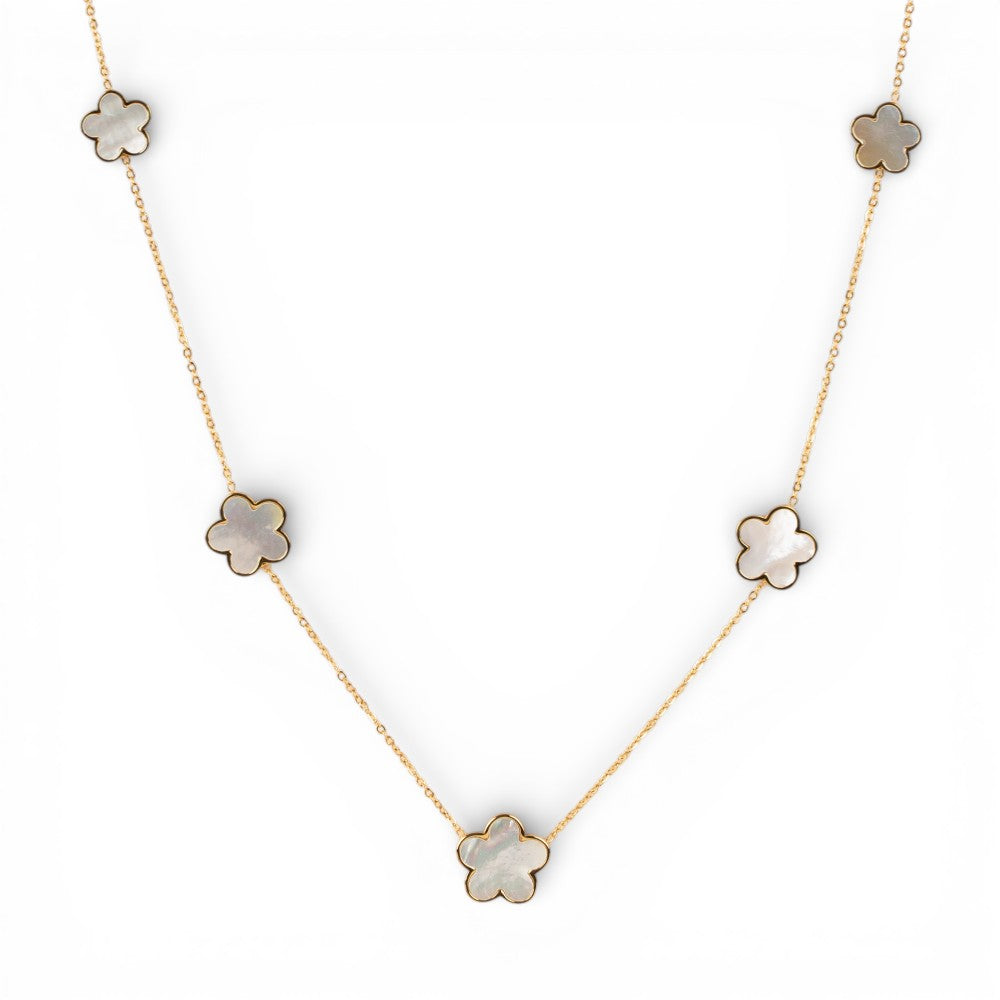 COLLANA LUNGA A CATENA CON FIORI