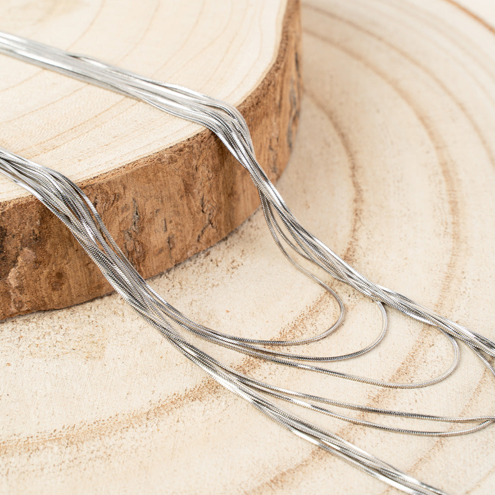 COLLANA GIROCOLLO MULTIFILO CON TRAMA A CODA DI TOPO