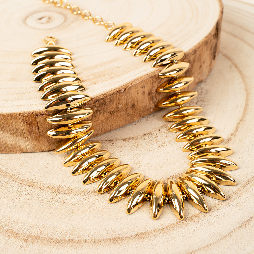 COLLANA GIROCOLLO CON CHICCHI DI RISO