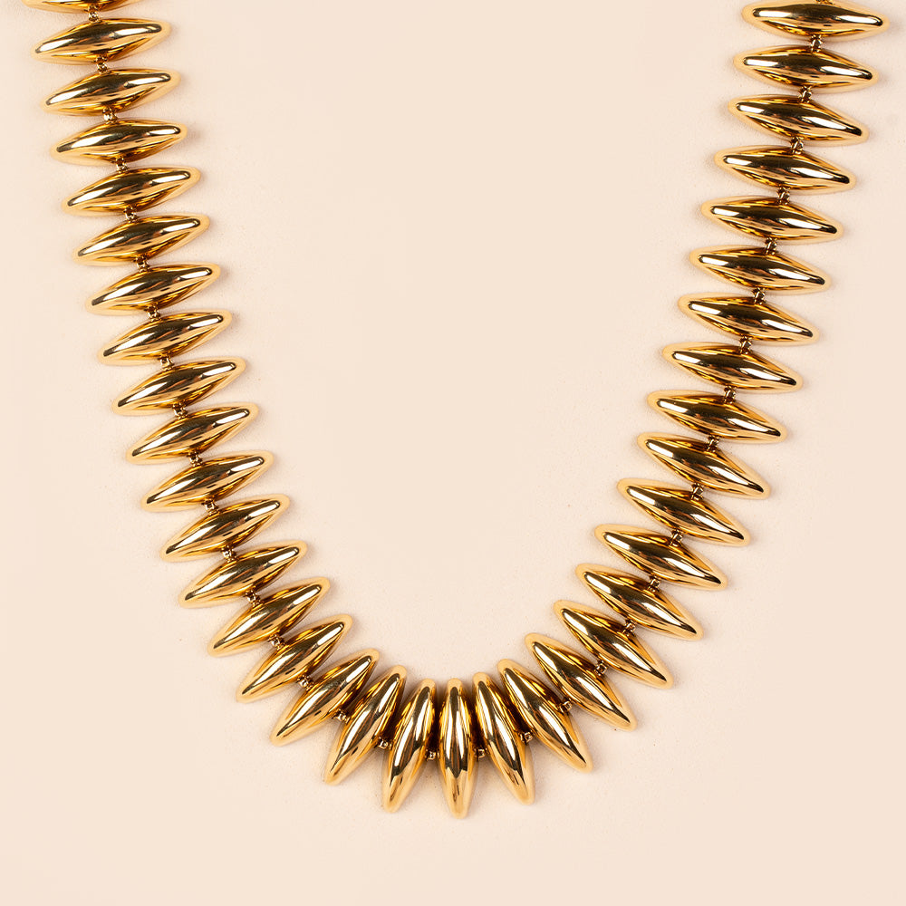 COLLANA GIROCOLLO CON CHICCHI DI RISO