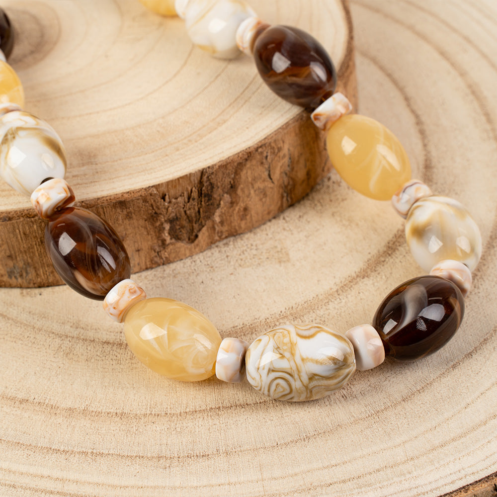 COLLANA GIROCOLO CON PIETRE MARMOREE