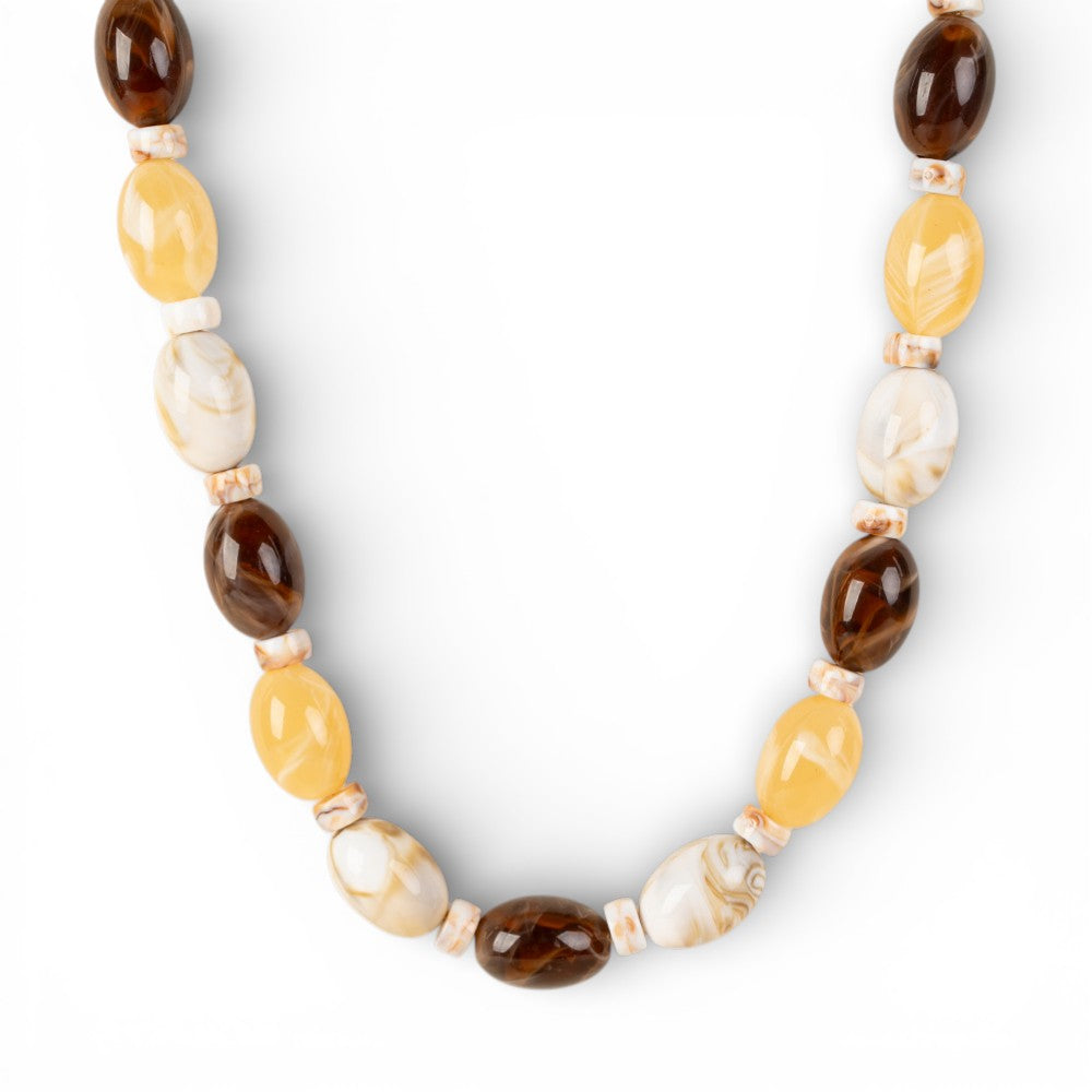 COLLANA GIROCOLO CON PIETRE MARMOREE