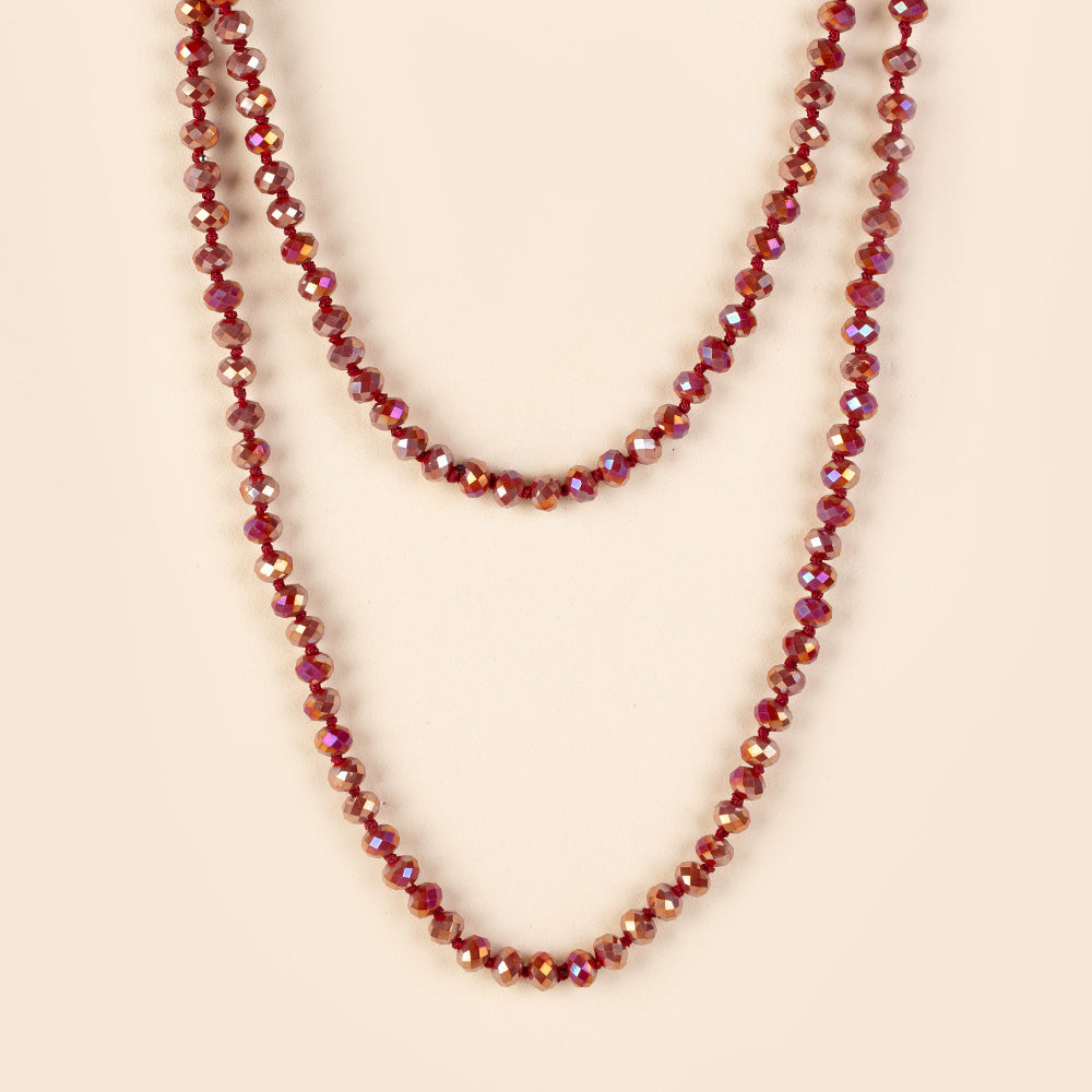 COLLANA LUNGA CON PIETRE SFACCETTATE