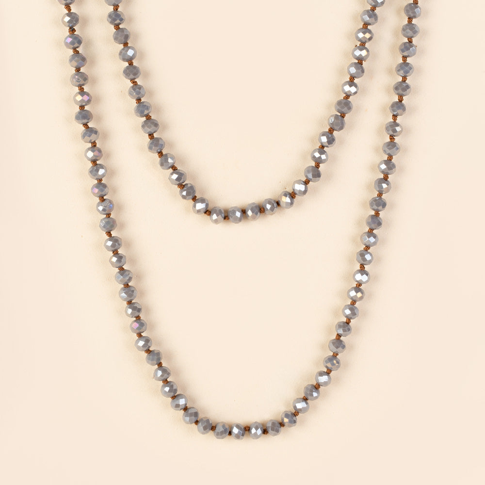 COLLANA LUNGA CON PIETRE SFACCETTATE