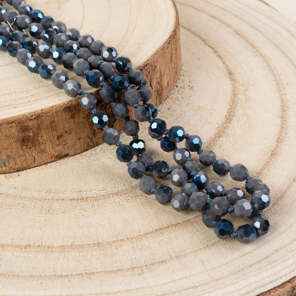 COLLANA LUNGA CON PIETRE SFACCETTATE