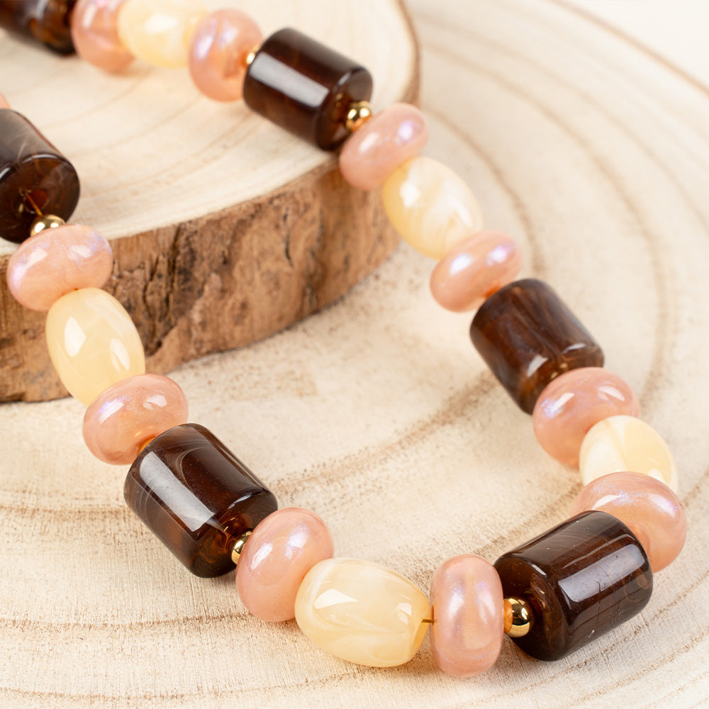 COLLANA GIROCOLO CON PIETRE MARMOREE