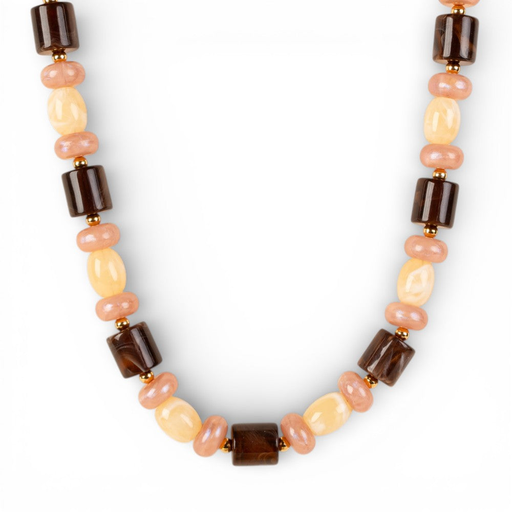 COLLANA GIROCOLO CON PIETRE MARMOREE