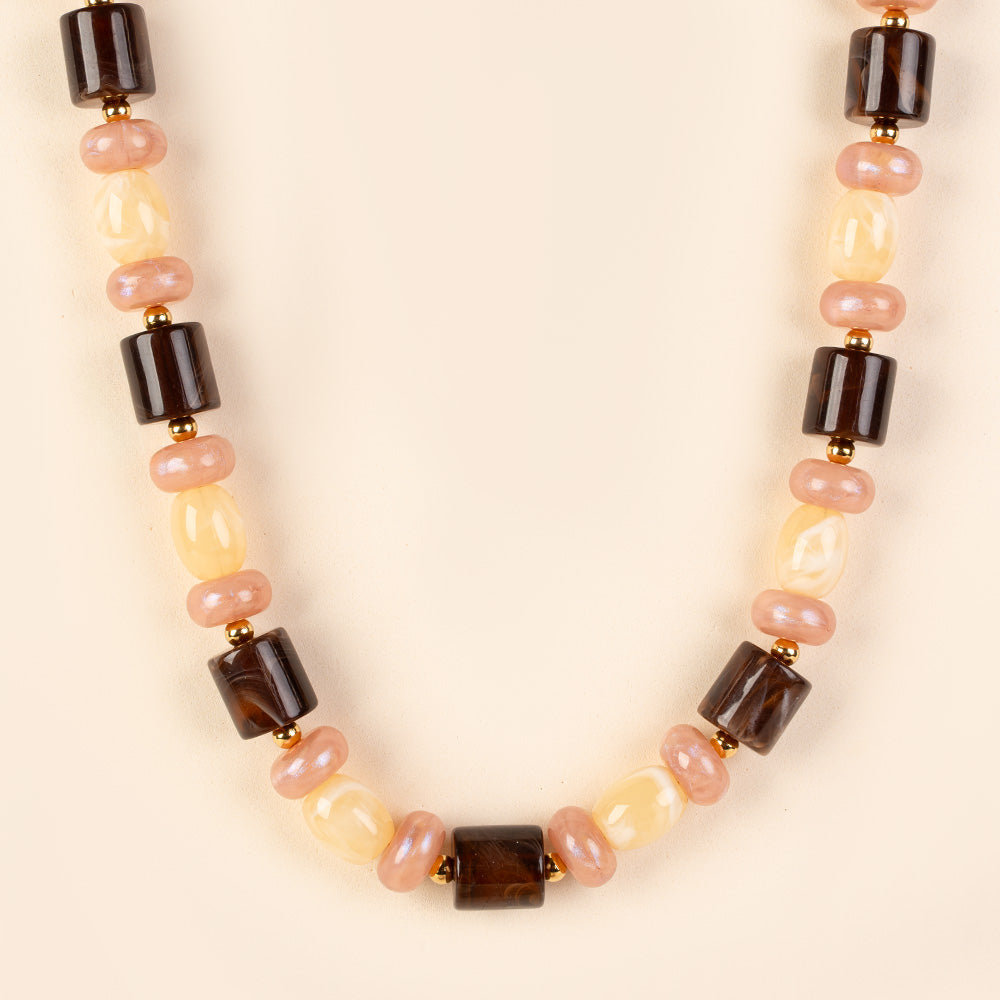 COLLANA GIROCOLO CON PIETRE MARMOREE