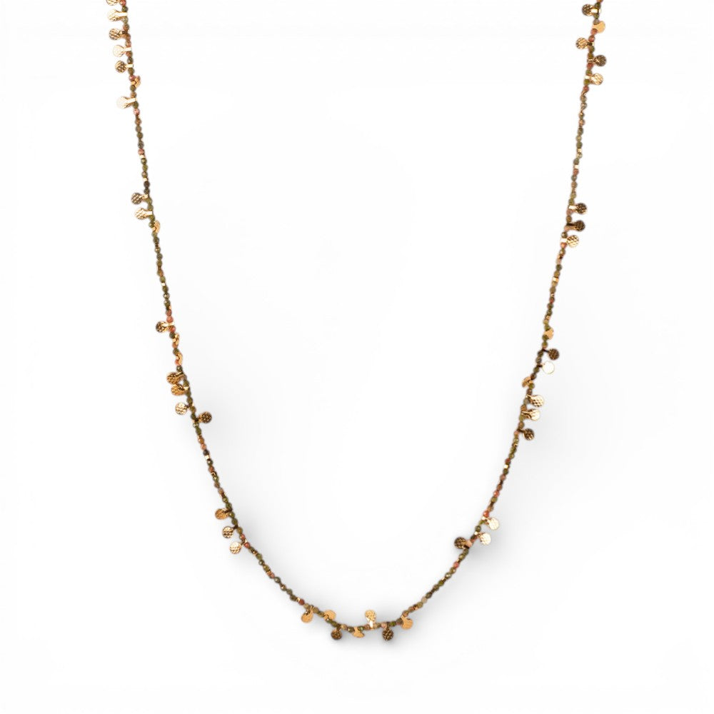 COLLANA LUNGA CON MINI CRISTALLI COLORATI
