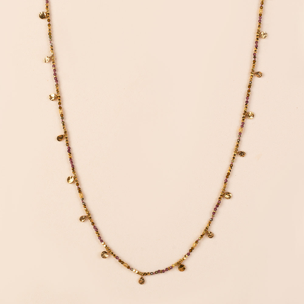 COLLANA LUNGA CON MINI CRISTALLI COLORATI