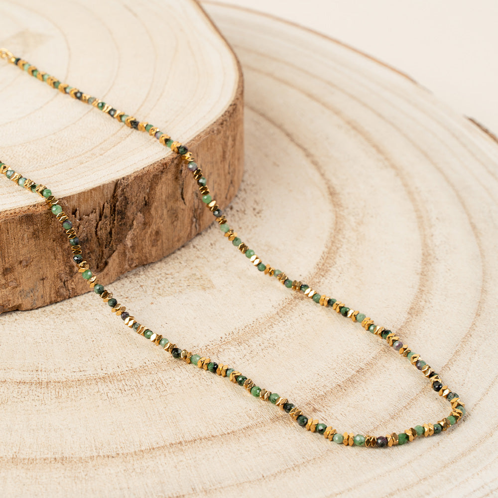 COLLANA GIROCOLLO CON CRISTALLI COLORATI