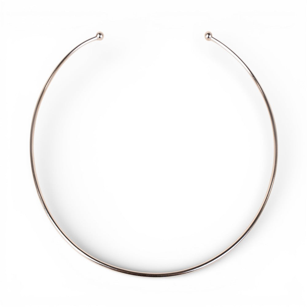 COLLANA RIGIDA MODELLABILE CON PALLINE ALLE ESTREMITA'