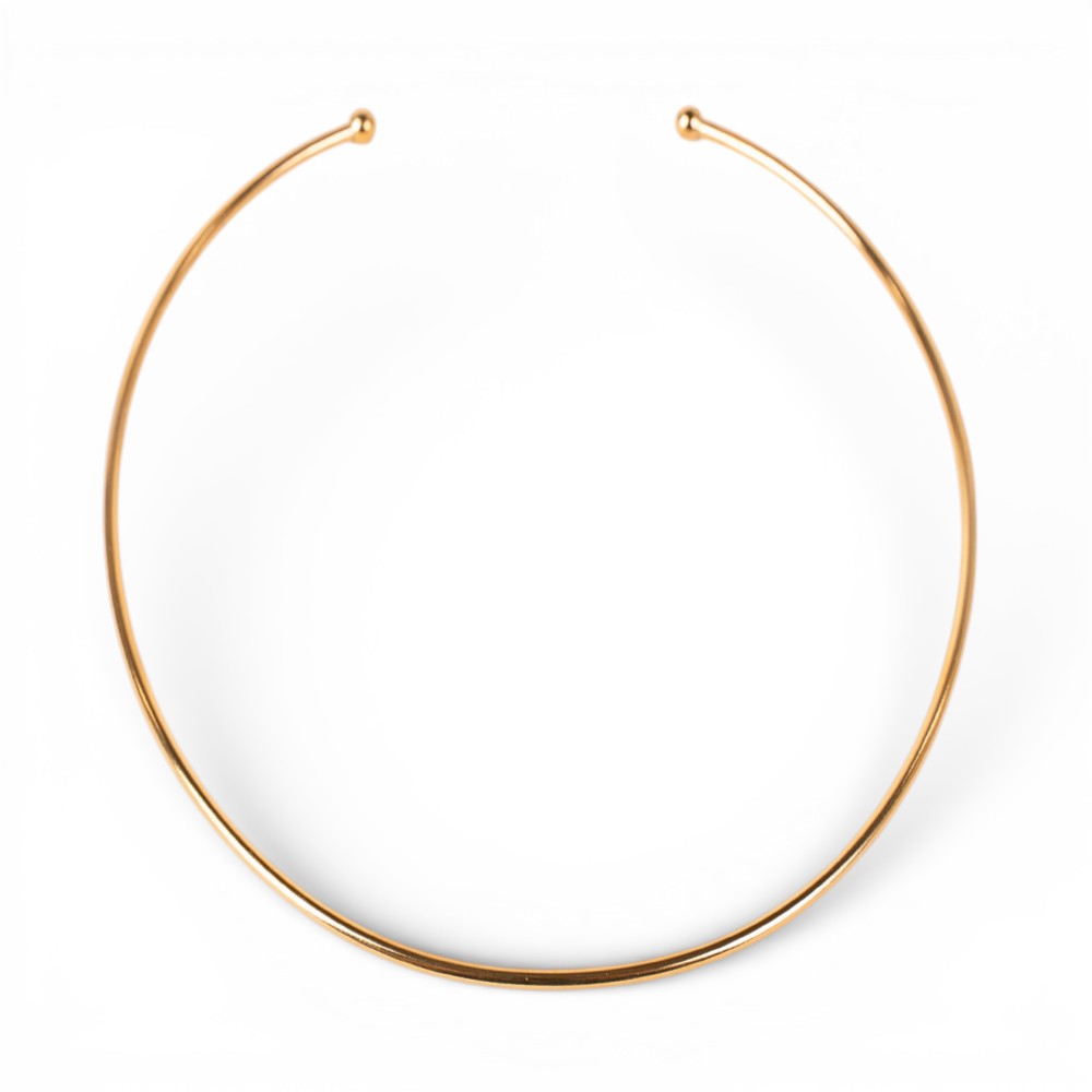 COLLANA RIGIDA MODELLABILE CON PALLINE ALLE ESTREMITA'