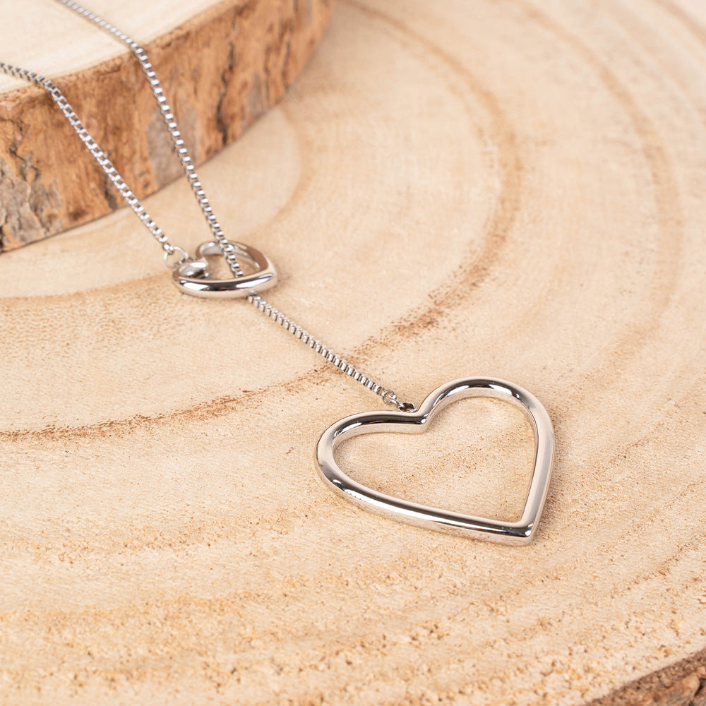 COLLANA LUNGA CON DUE CUORI SALI E SCENDI