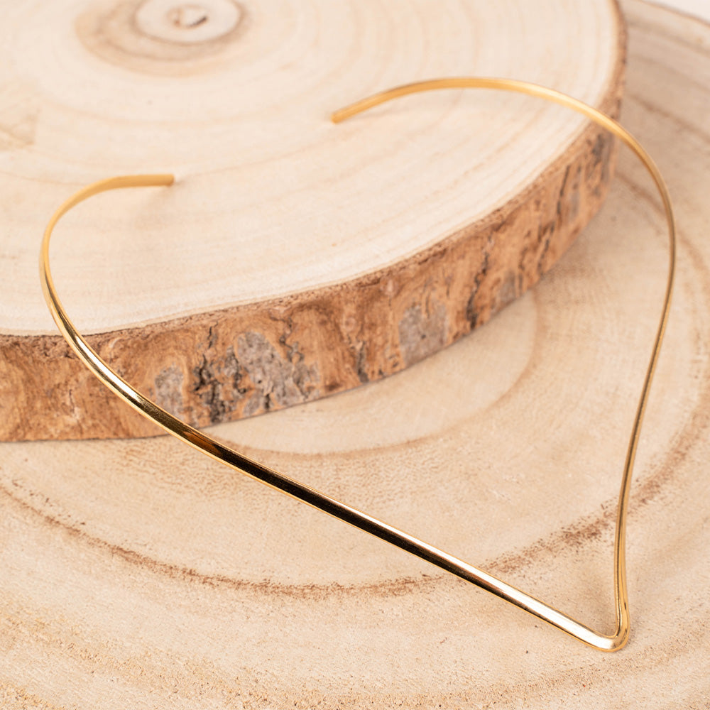 COLLANA RIGIDA A V ARROTONDATA