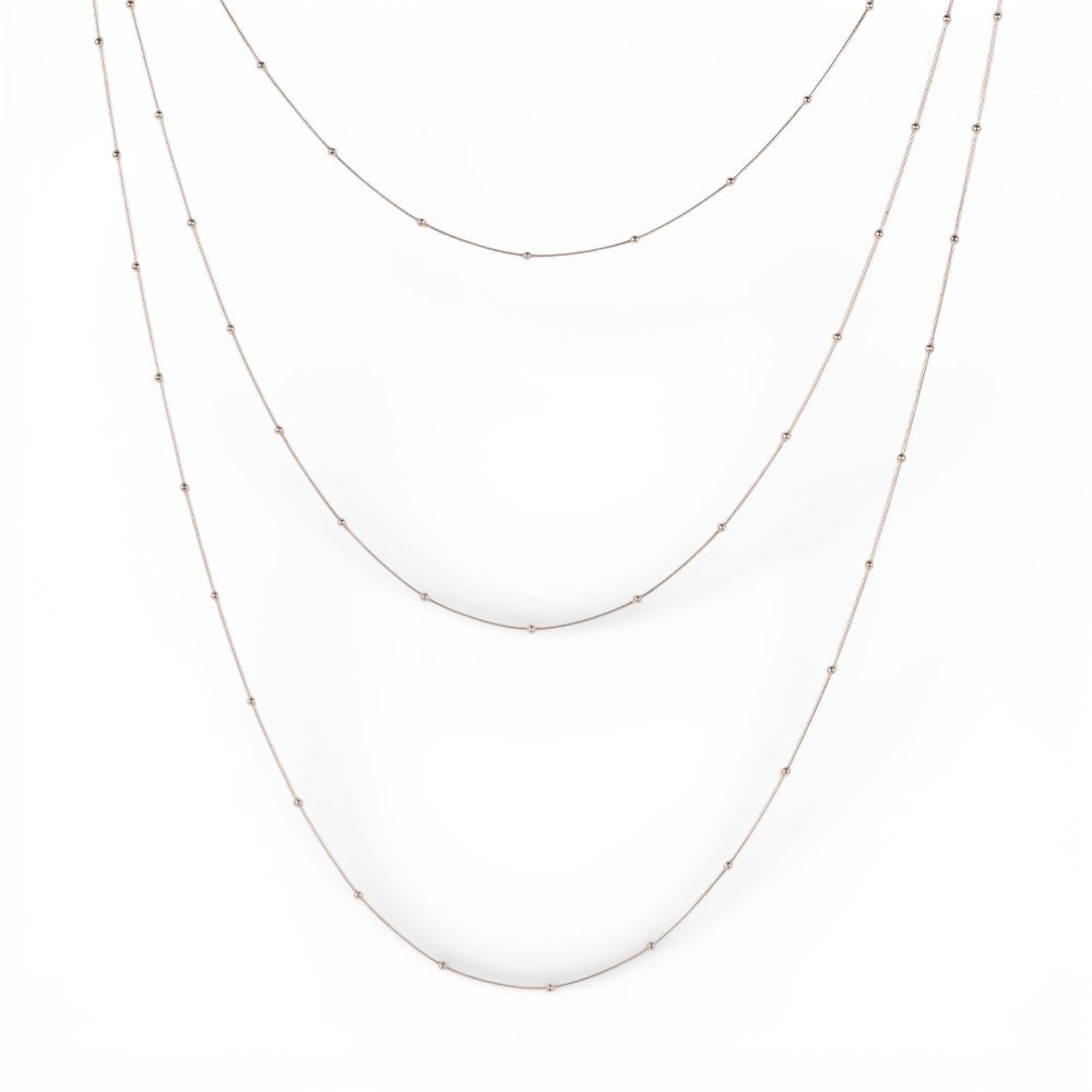 COLLANA LUNGA MODELLO ROSARIO A TRE FILI