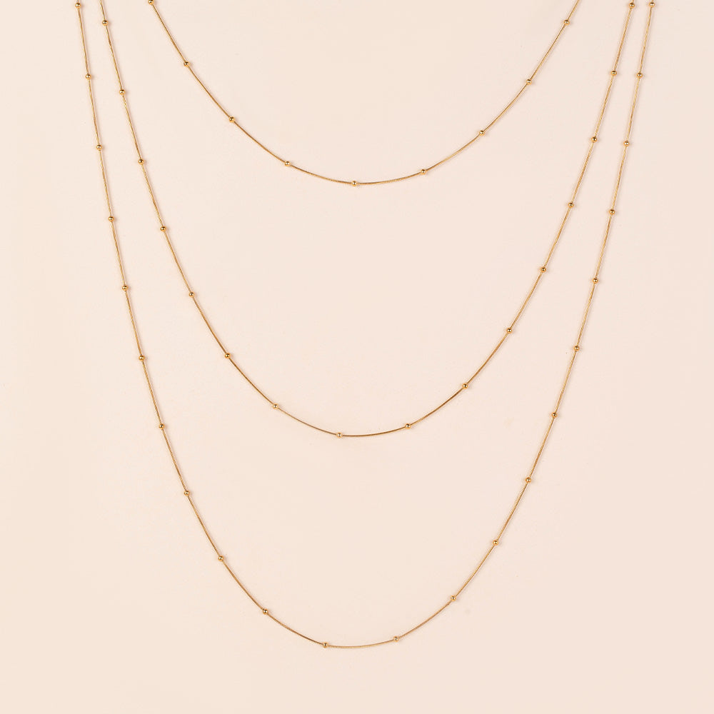 COLLANA LUNGA MODELLO ROSARIO A TRE FILI