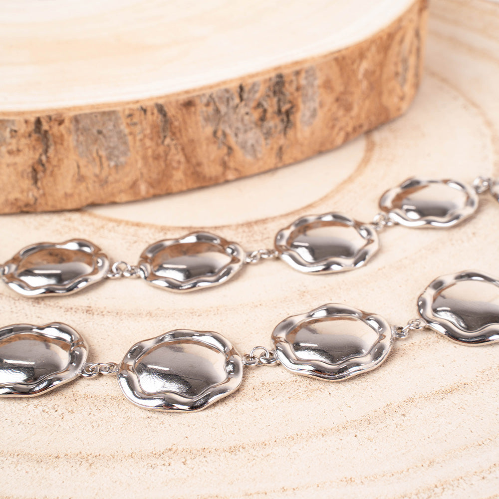 COLLANA A GIROCOLLO CON UNITA' IRREGOLARI CIRCOLARI