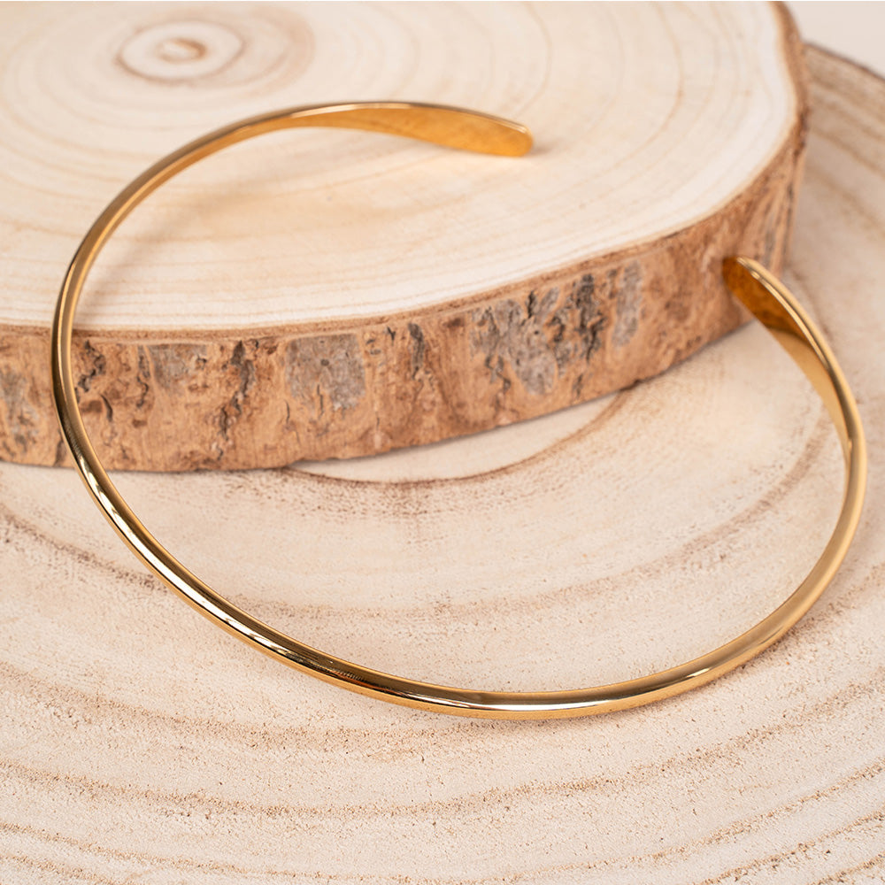 COLLANA RIGIDA CON APERTURA FRONTALE