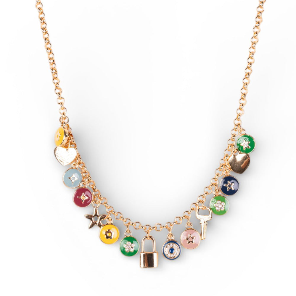 COLLANA GIROCOLLO CON CHARM COLORATI