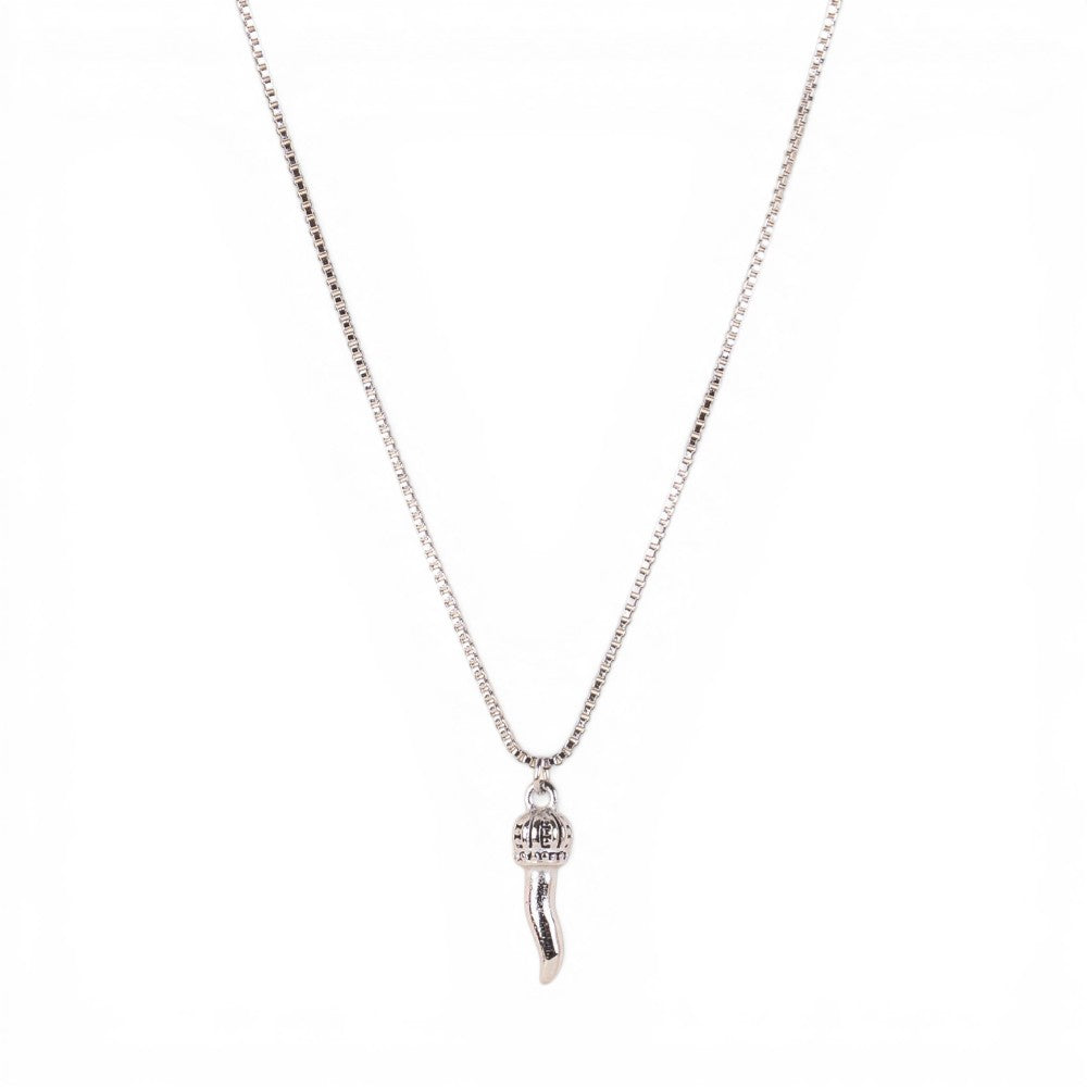 COLLANA GIROCOLLO CON CORNO TONO SU TONO