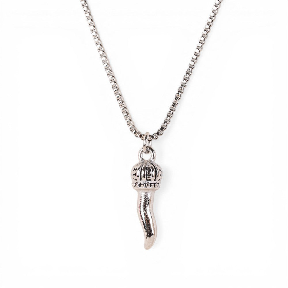 COLLANA GIROCOLLO CON CORNO TONO SU TONO