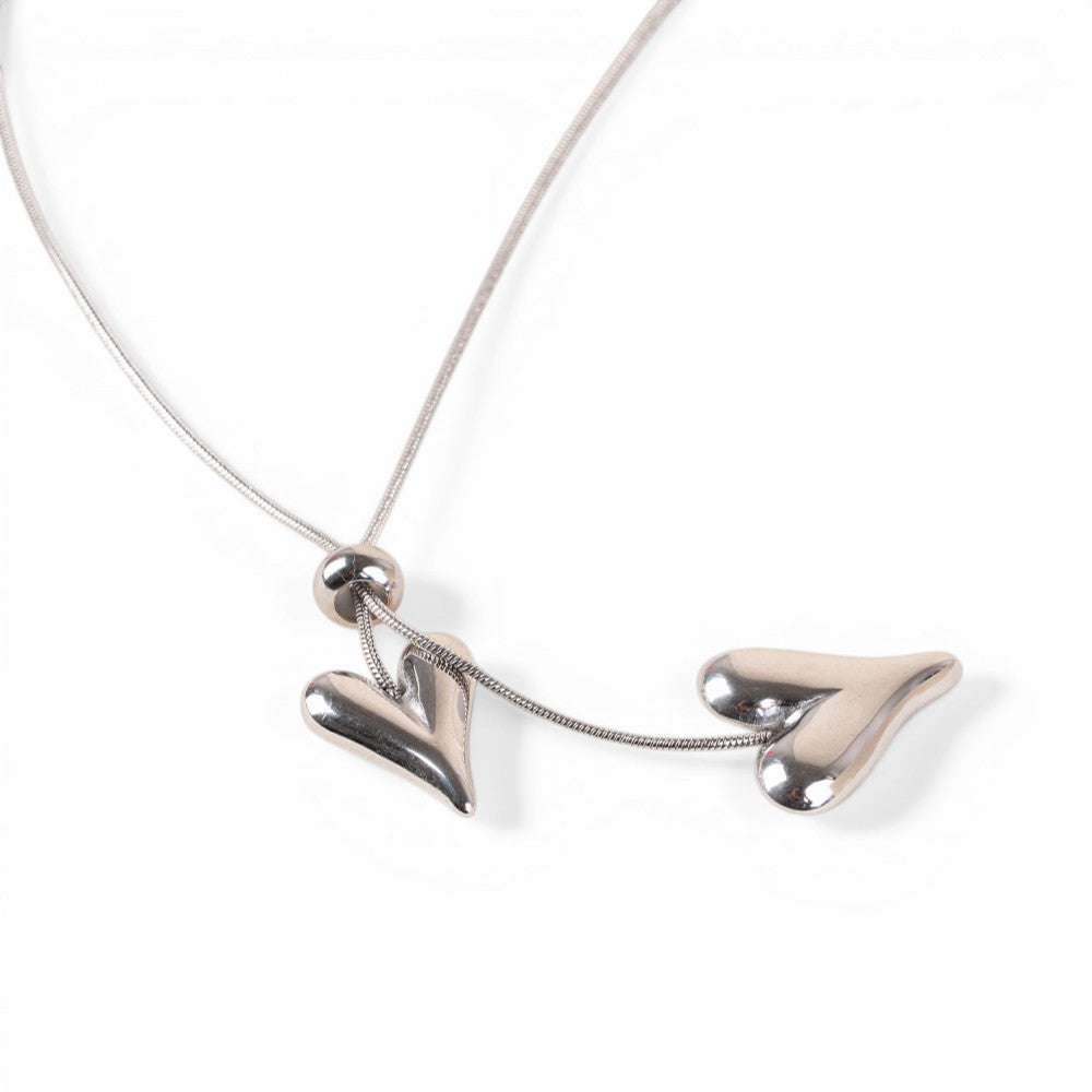 COLLANA GIROCOLLO SALI E SCENDI CON CUORE ALLUNGATO