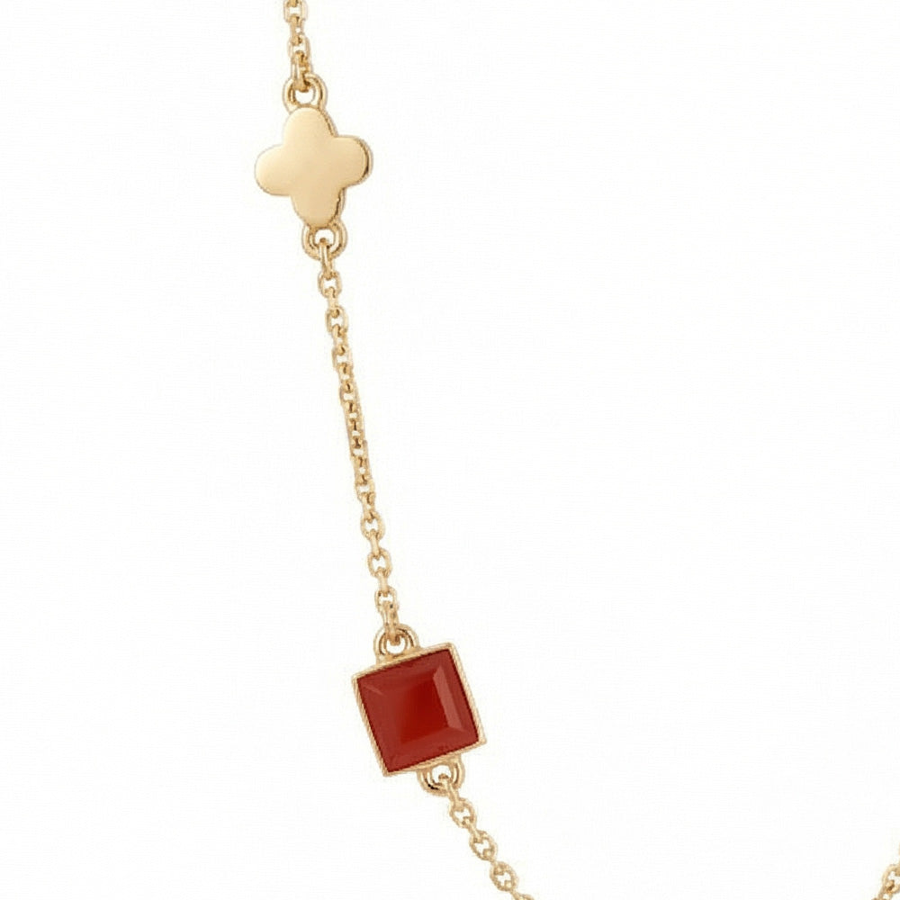 COLLANA LUNGA CON ELEMENTI COLORATI IN RESINA