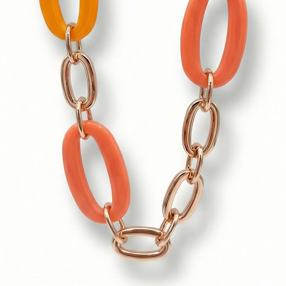 COLLANA LUNGA CON ANELLI IRREGOLARI