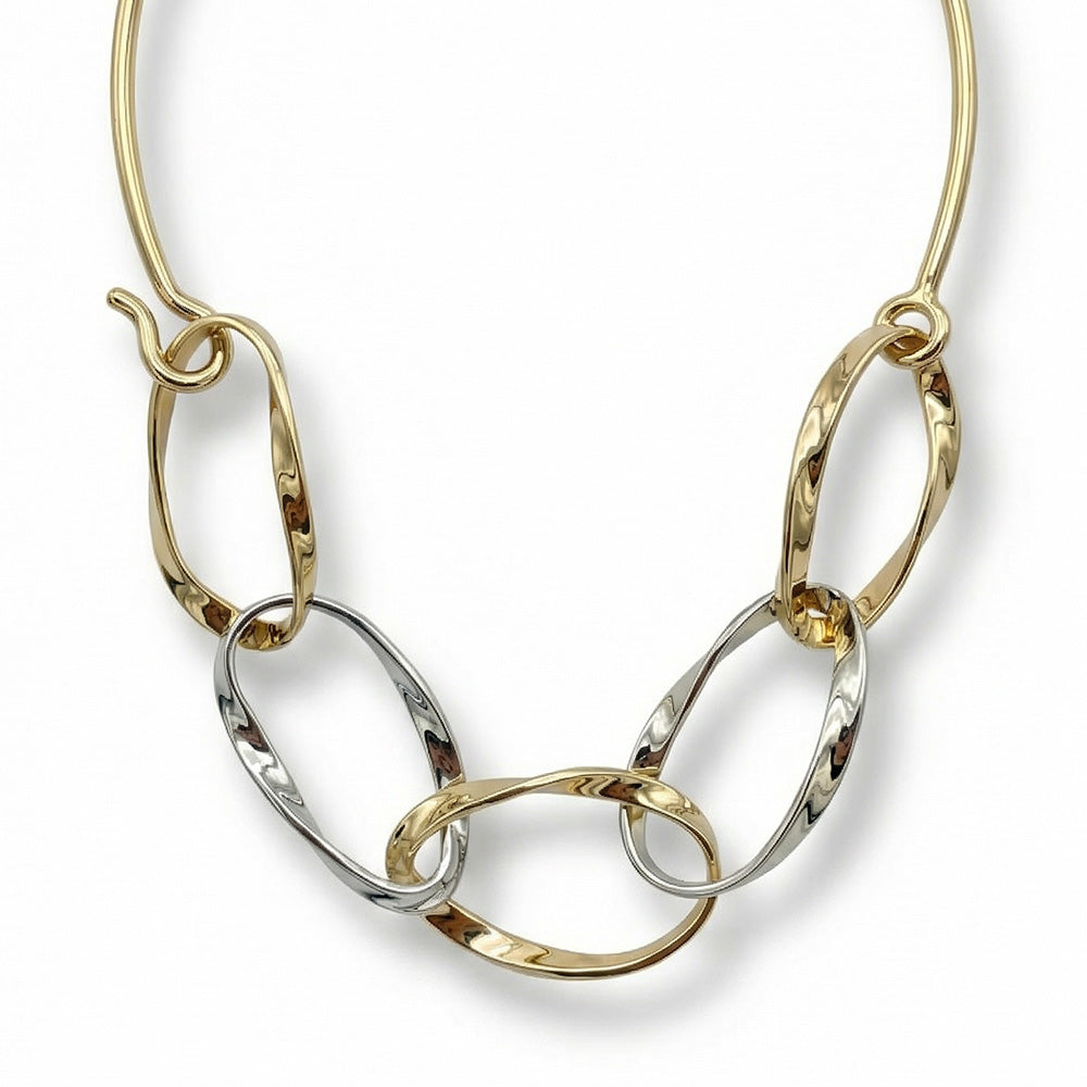 COLLANA SEMI RIGIDA CON CATENA PENDENTE DA AGGANCIARE