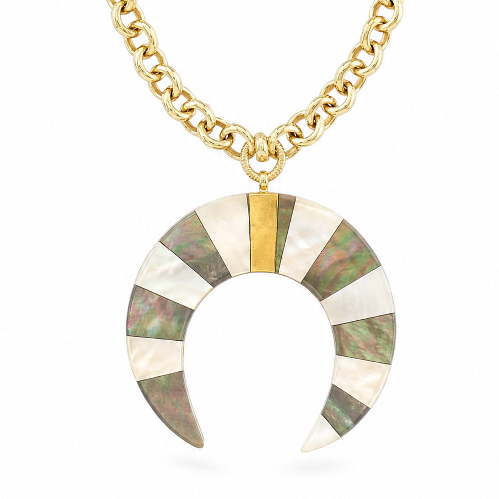 COLLANA LUNGA CON FERRO DI CAVALLO A SETTORI