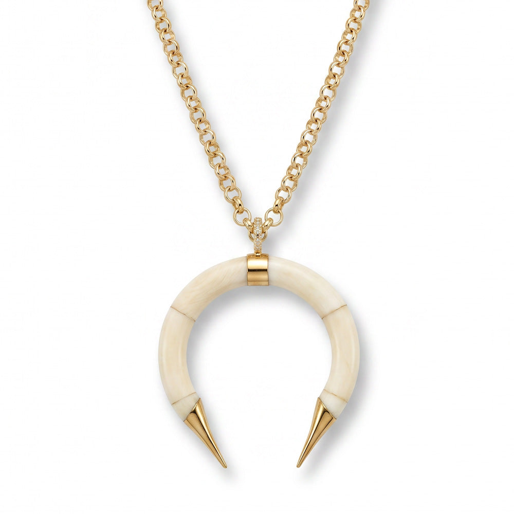 COLLANA LUNGA CON FERRO DI CAVALLO APPUNTITO