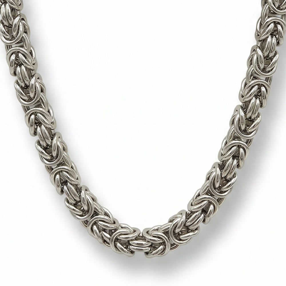 COLLANA LUNGA A CATENA INTRECCIATA CON TRAMA A RILIEVO