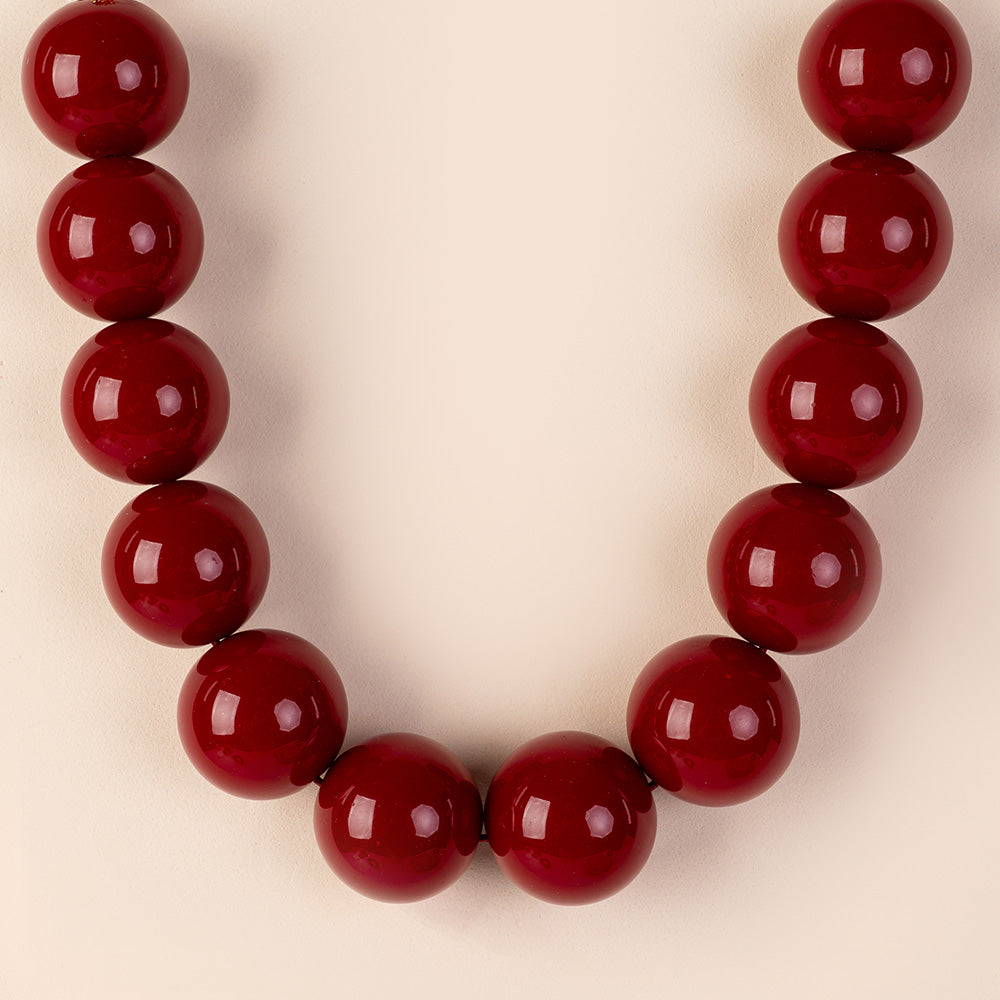 COLLANA GIROCOLLO CON SFERE GRANDI COLORATE
