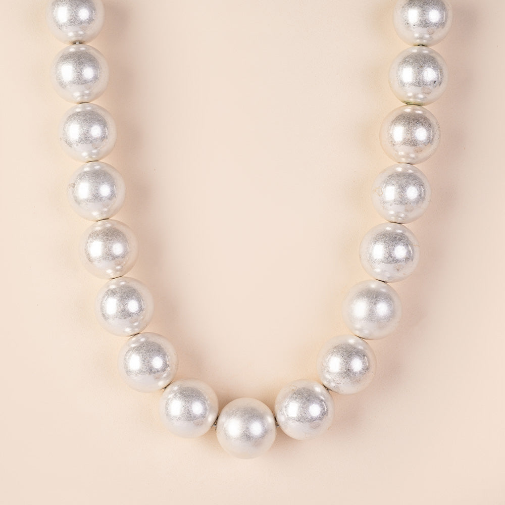 COLLANA GIROCOLLO CON SFERE METALLIZZATE