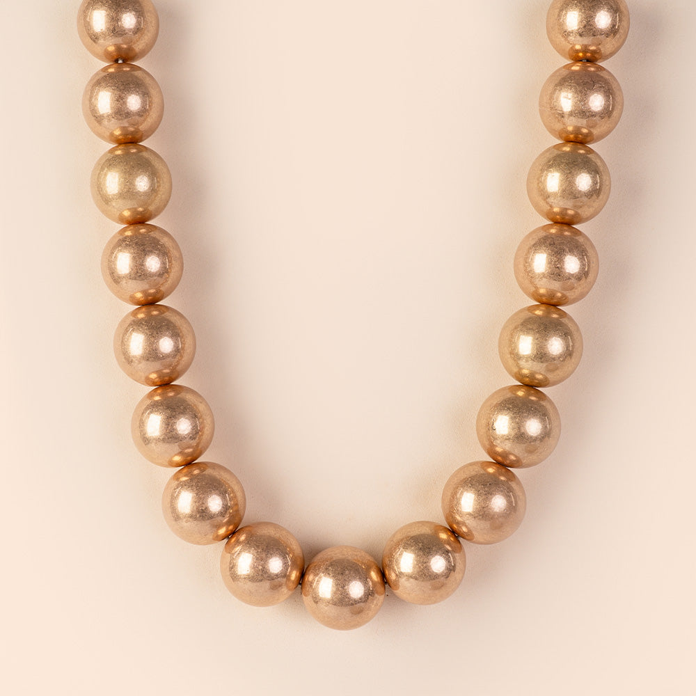 COLLANA GIROCOLLO CON SFERE METALLIZZATE