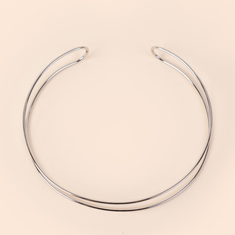 COLLANA RIGIDA CON DOPPIA FILA LINEARE