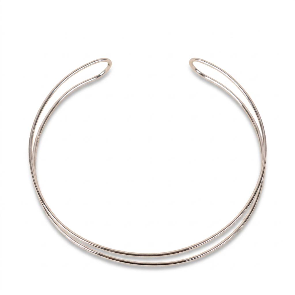 COLLANA RIGIDA CON DOPPIA FILA LINEARE