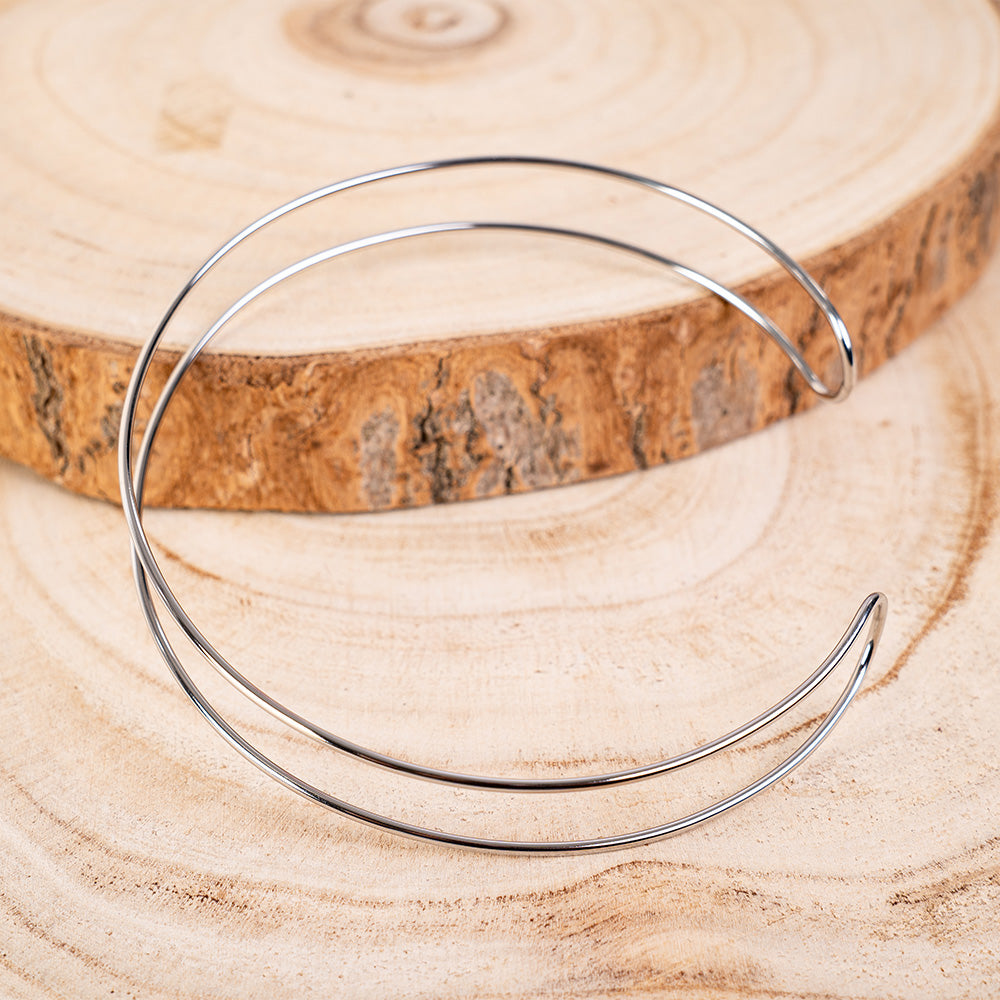 COLLANA RIGIDA CON DOPPIA FILA LINEARE