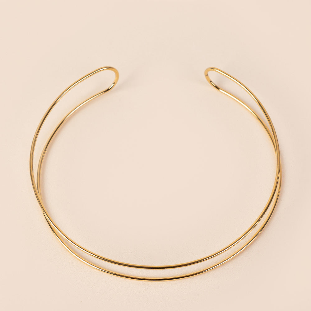 COLLANA RIGIDA CON DOPPIA FILA LINEARE