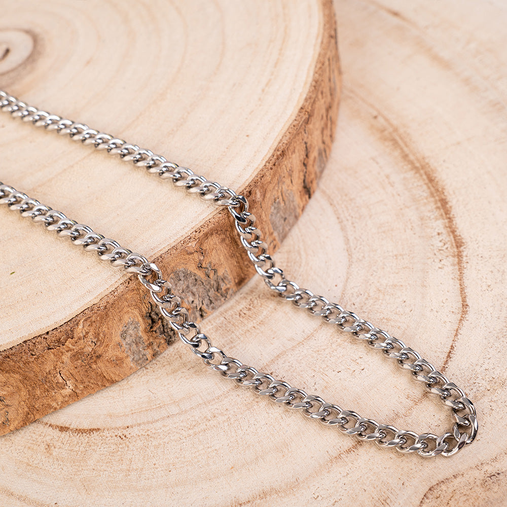 COLLANA A GIROCOLLO CATENA GRUMETTA CON MOSCHETTONE GRANDE
