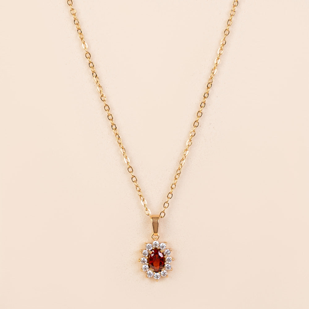 COLLANA GIROCOLLO PUNTO LUCE OVALE E STRASS