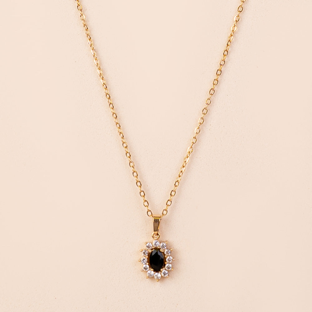COLLANA GIROCOLLO PUNTO LUCE OVALE E STRASS