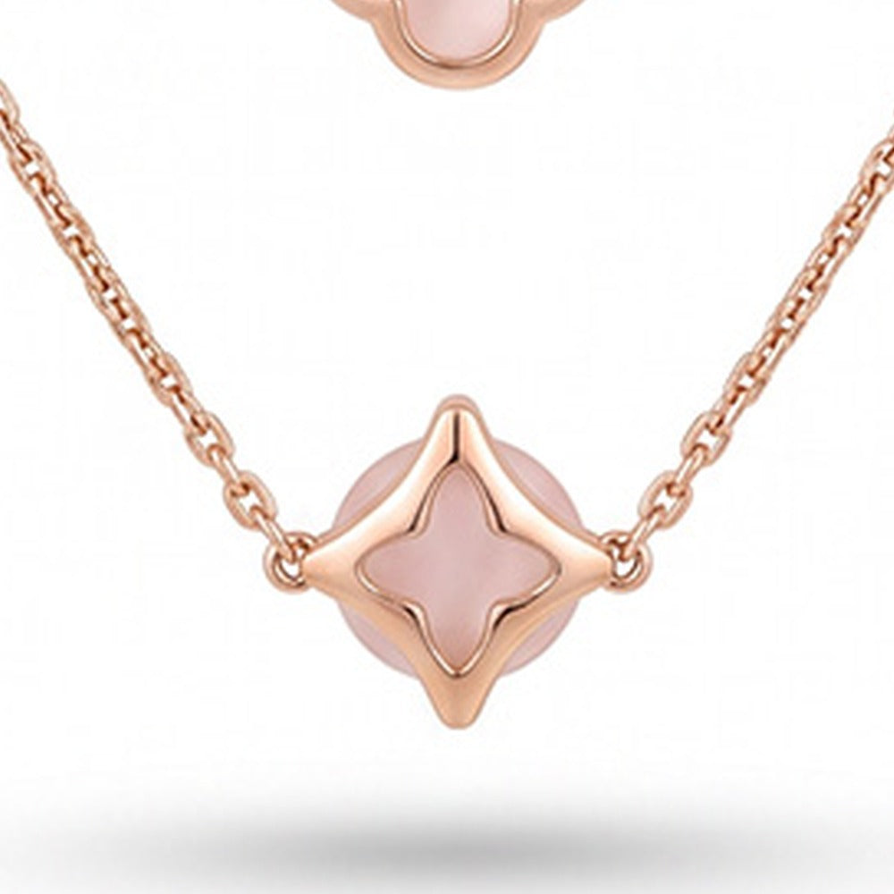 COLLANA CON DECORAZIONE A SFERA E QUADRATE CON PIETRE